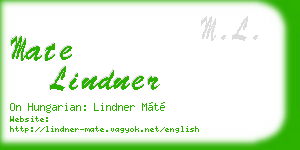 mate lindner business card